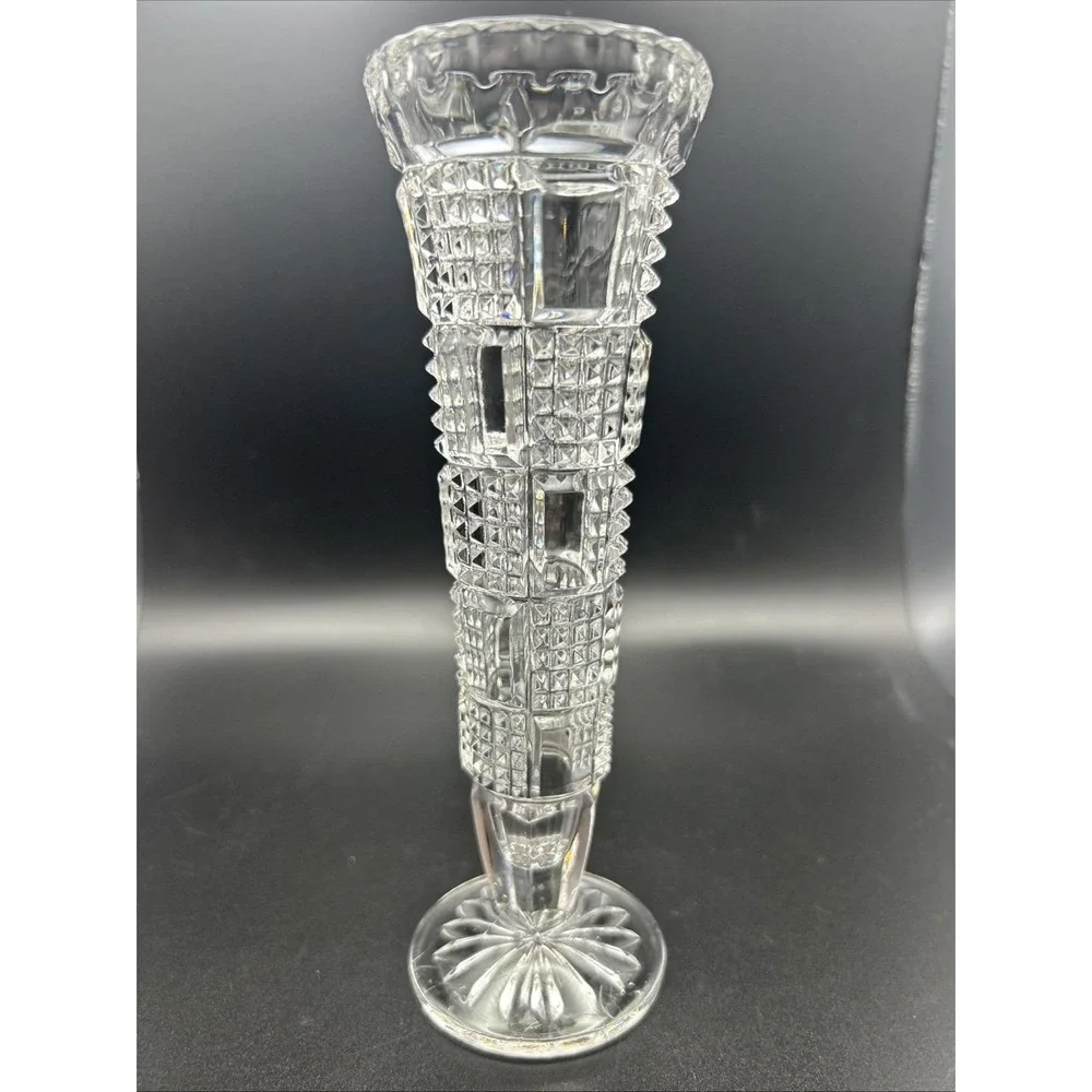 Crystal Vase Echt Bleikristall 24% Hand-Cut Lead 6.5